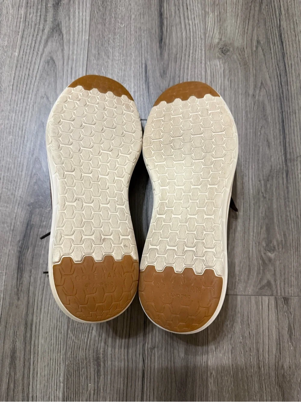 Cole Haan Tan Leather Derby Sneakers with Cream Sole